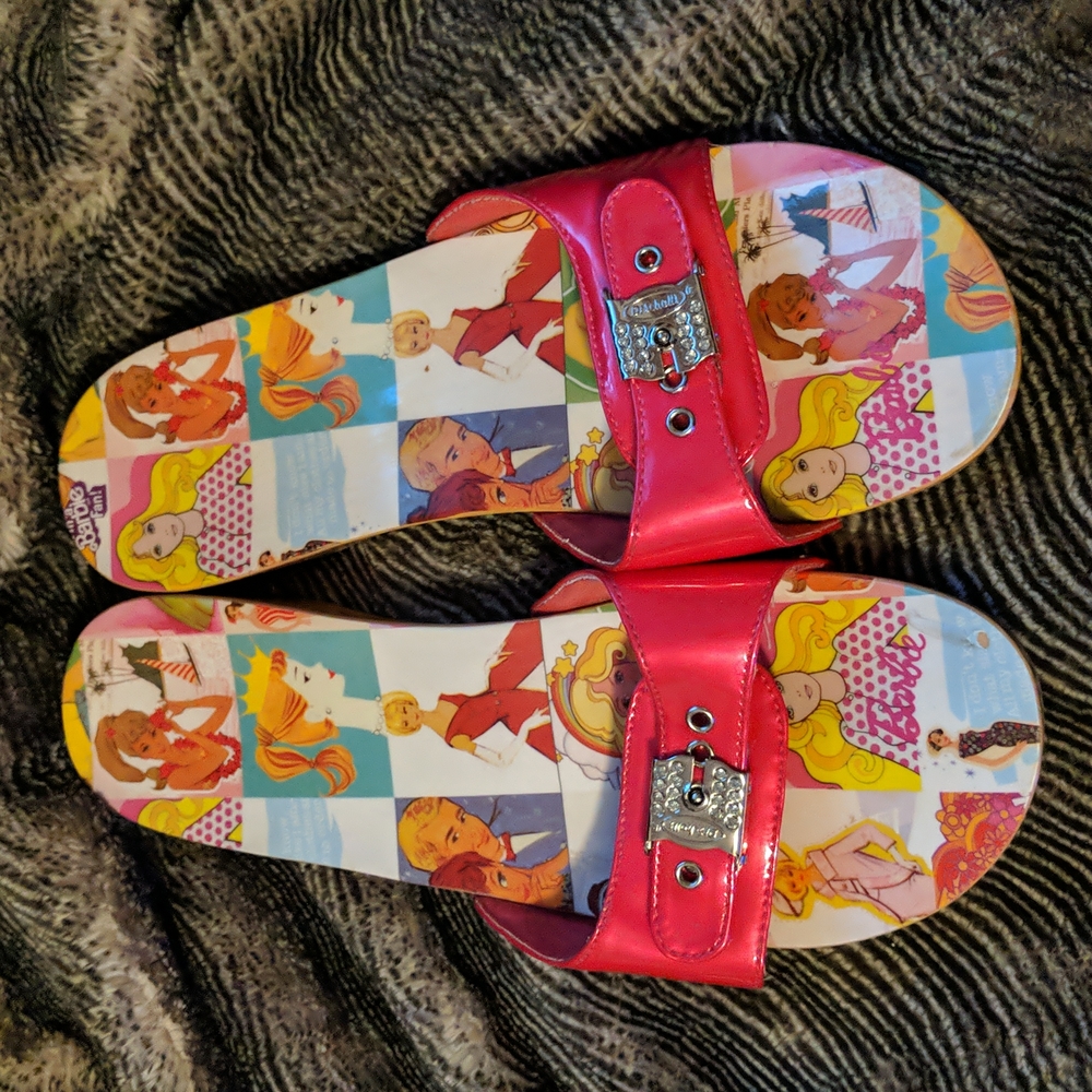 Dr Scholl's limited edition Barbie sandals